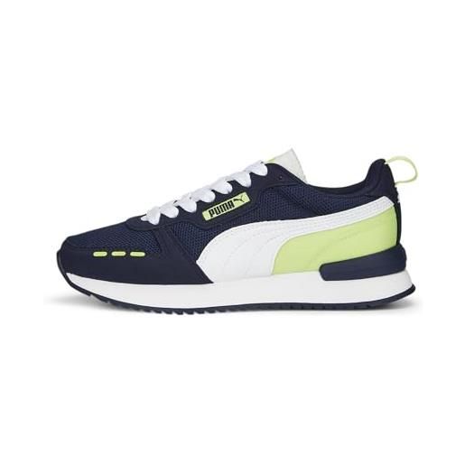 PUMA unisex kids' fashion shoes r78 jr trainers & sneakers, PUMA navy-PUMA white-lily pad, 39
