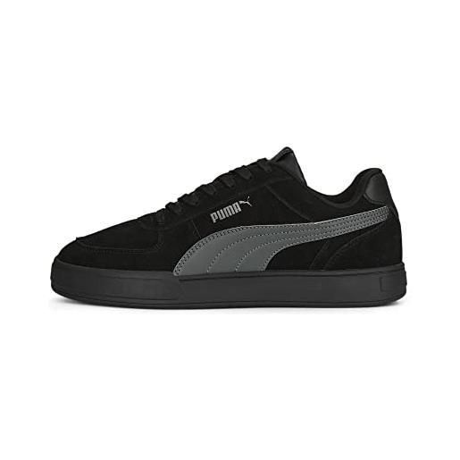 PUMA unisex adults' fashion shoes caven suede trainers & sneakers, PUMA black-shadow gray, 39