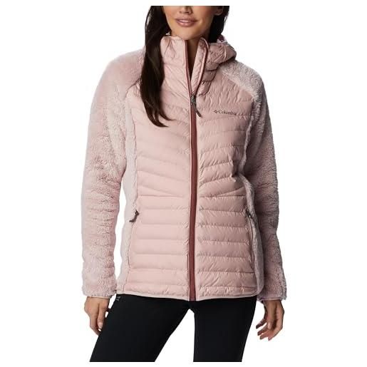 Columbia powder lite, giacca ibrida in pile sherpa da donna (s, rosa polvere)