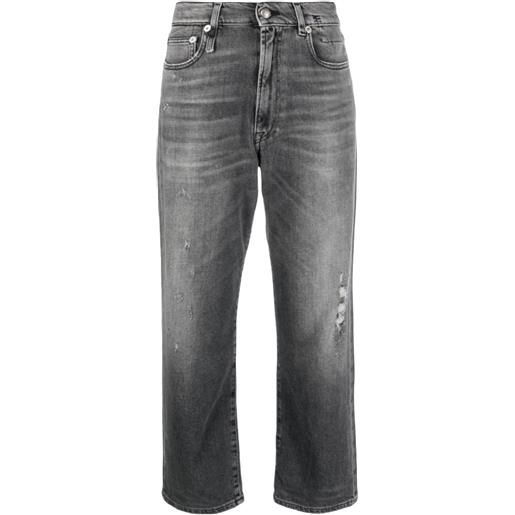 R13 jeans boyfriend crop - grigio