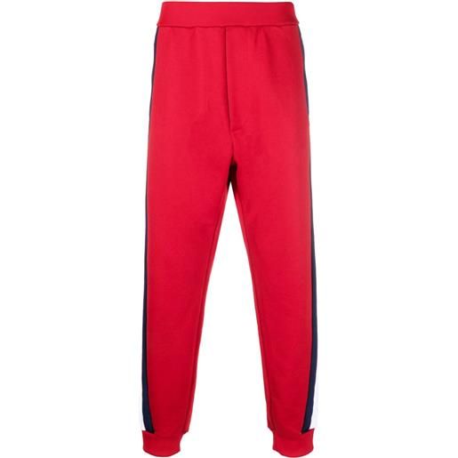 Dsquared2 pantaloni sportivi a righe - rosso