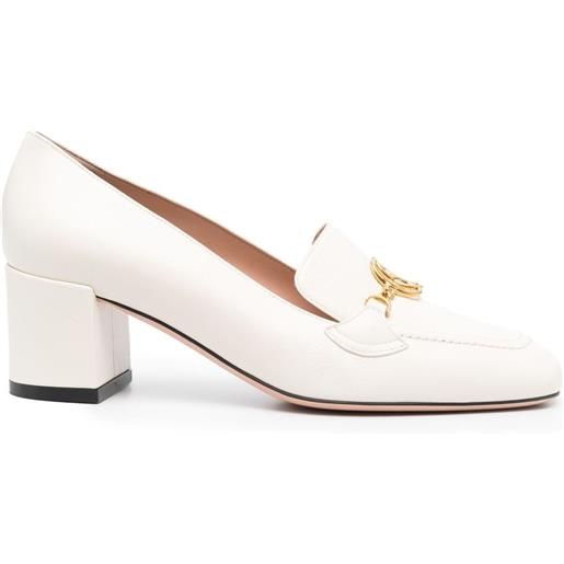 Bally pumps ellyane 50mm in pelle - bianco