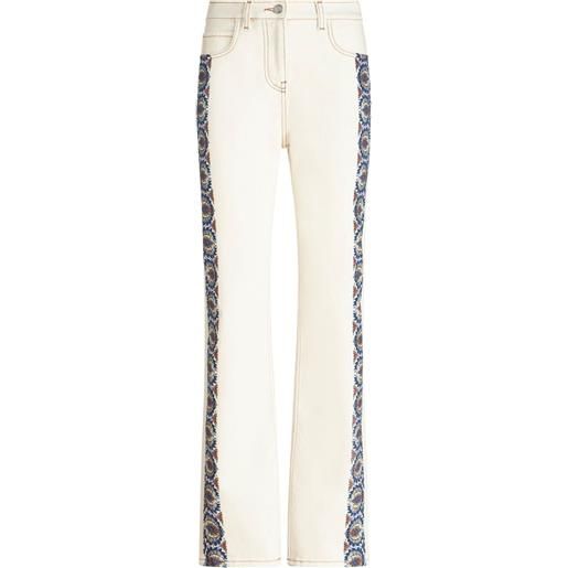 ETRO jeans a fiori - bianco