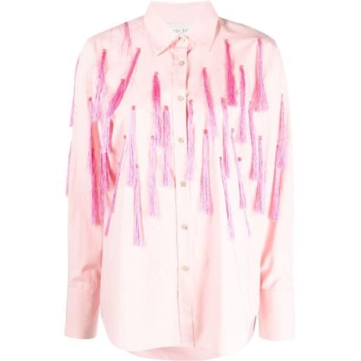Forte Forte camicia con dettaglio frangia - rosa