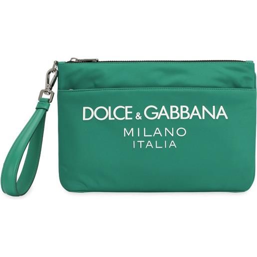 Dolce & Gabbana clutch con stampa - verde