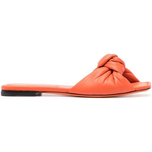 Santoni sandali con nodo - arancione