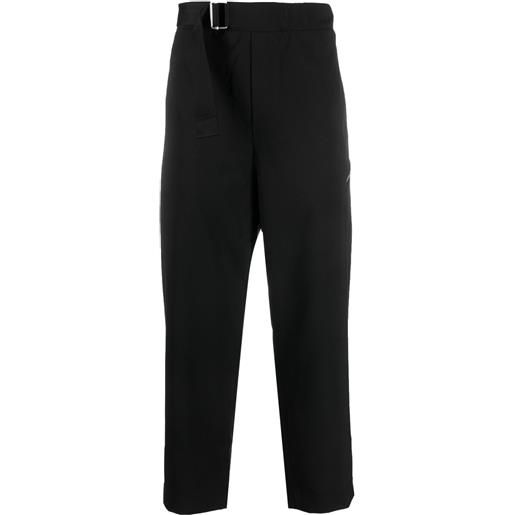 OAMC pantaloni crop con cintura - nero