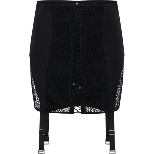 Dion Lee minigonna stile corsetto con lacci - nero