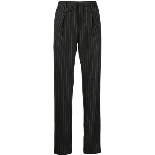 Moschino pantaloni sartoriali a righe con pieghe - grigio