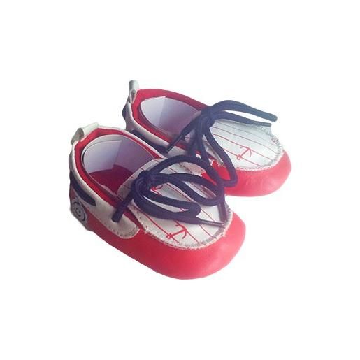 BABY DISTRIBUTION scarpina scarpa mocassino pastello bimbo neonato rosso 16