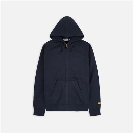 Carhartt WIP hooded chase jacket dark navy/gold unisex