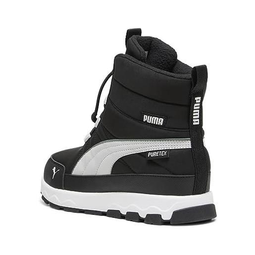 PUMA evolve boot puretex jr, scarpe da ginnastica, smokey grigio future rosa bianca, 35.5 eu