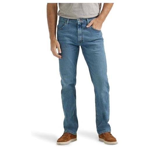 Wrangler big & tall classic five-pocket regular fit straight leg jean jeans, blue ocean flex, 42w x 36l uomo