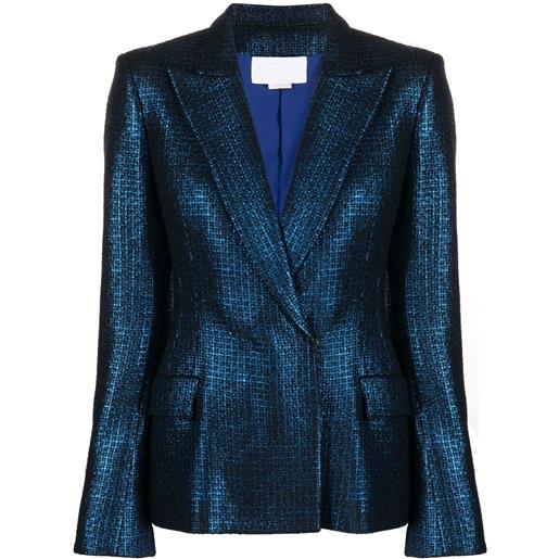 Genny blazer metallizzato - blu