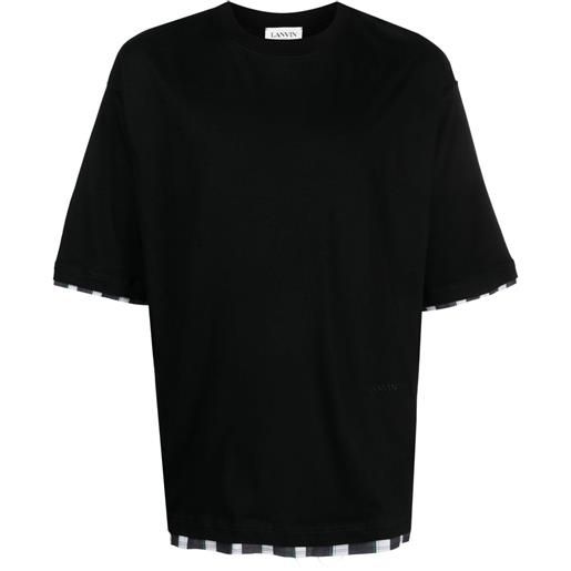 Lanvin t-shirt a righe - nero