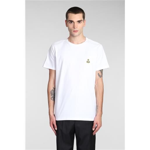 Marant t-shirt zafferh in cotone bianco