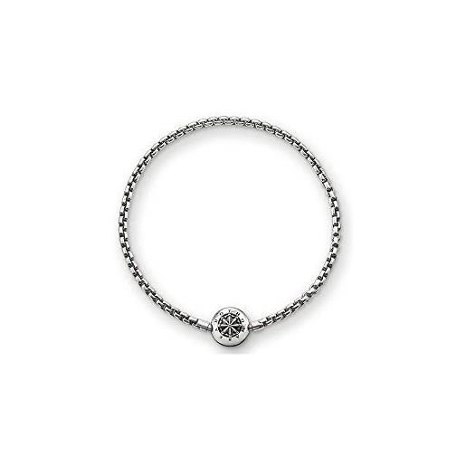 Thomas Sabo Karma Beads da Donna, Bead Etnico Turchese, Argento Sterling 925 Niellato