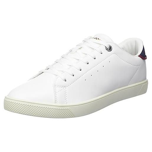 JACK & JONES jfwknox sneaker, scarpe da ginnastica uomo, bianco (white/navy blazer), 43 eu