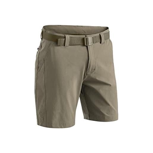 Maier sports pantaloni da trekking da uomo nil short m, pantaloni corti per attività all'aria aperta con cintura, 5 tasche offrono molto spazio