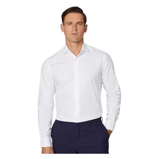 Hackett London essential texture, camicia, uomo, bianco, s