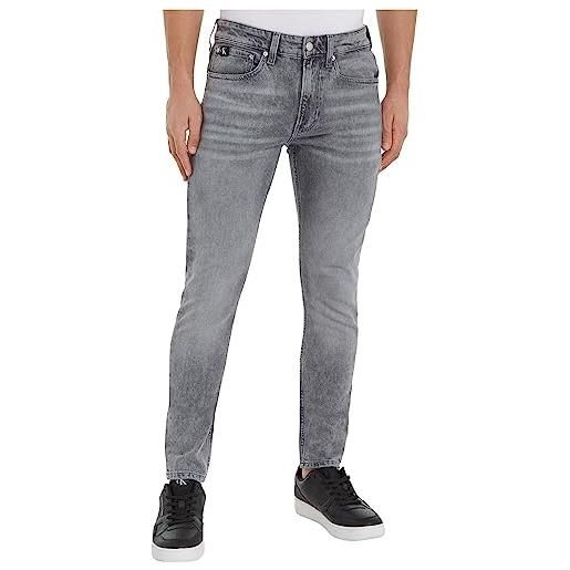 Calvin Klein Jeans slim taper, uomo, denim grey, 34w / 32l