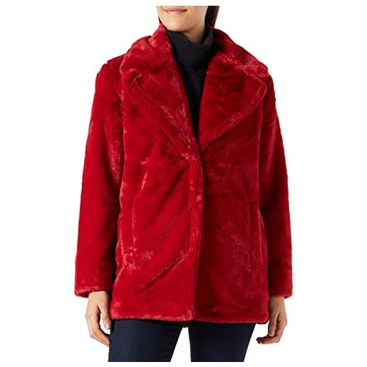 Naf Naf bivee cappotto, rosso studio, 40 donna