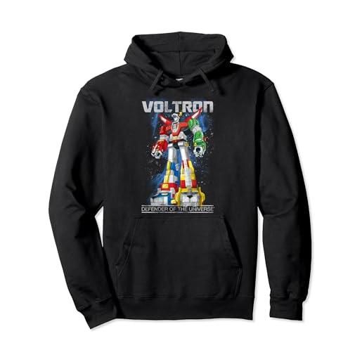 Voltron Defender Of The Universe voltron: retro defender space distressed felpa con cappuccio