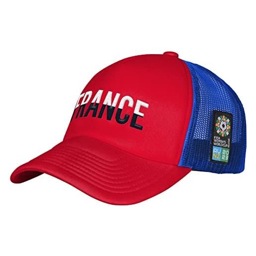 FIFA cappellino da camionista classico per adulti della coppa del mondo di calcio femminile 2023, rosso francese