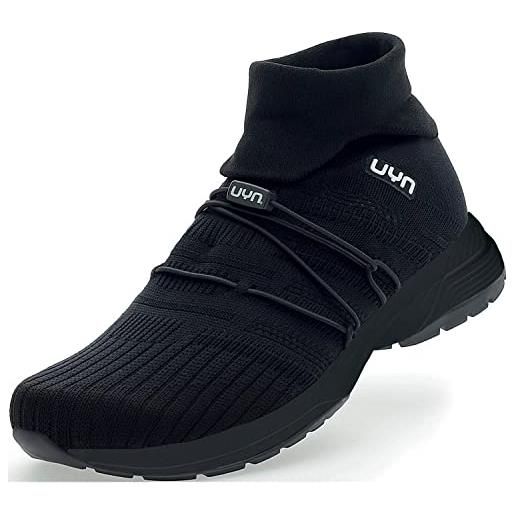 UYN free flow tune high black sole, sneaker uomo, 47 eu