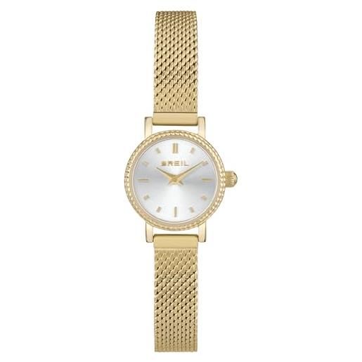 Breil, collezione darling, orologio donna in acciaio in maglia milanese, lunetta decorata, chiusura a scorrimento, cassa 18mm, lunghezza regolabile 13.5-19cm