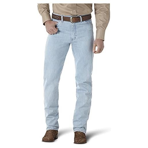 Wrangler cowboy cut original fit, jeans uomo, blu (gold buckle bleach), 38w / 32l