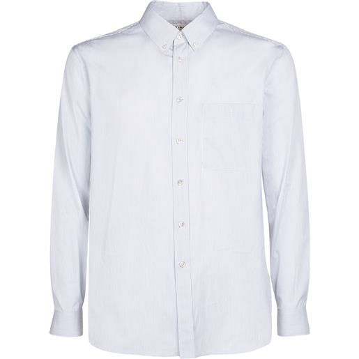 SAINT LAURENT camicia in cotone con ricamo