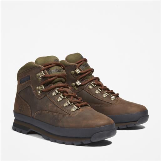 Timberland - stivale in pelle euro hiker da uomo in marrone, uomo, marrone, taglia: 40