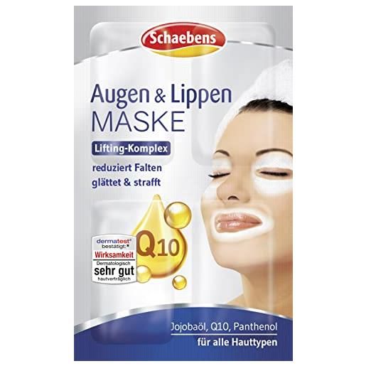 Schaebens la maschera per occhi e labbra di schaeben riduce le rughe, leviga e rinforza con olio di jojoba, q10 e pantenolo per tutti i tipi di pelle