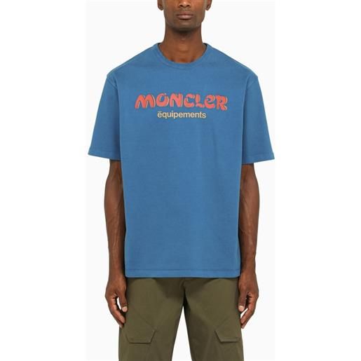 Moncler X Salehe Bembury t-shirt logata blu