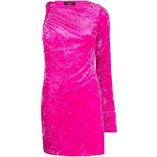 Versace abito corto con risvolto - rosa