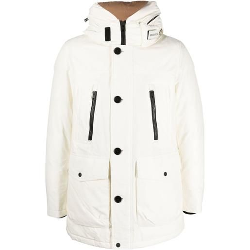 Woolrich cappotto con cappuccio - bianco