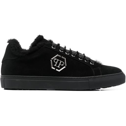 Philipp Plein sneakers con placca logo - nero