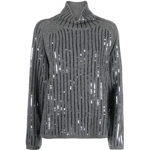 Dorothee Schumacher maglione con paillettes - grigio