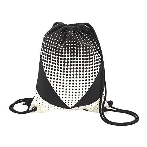 Toito wear gymbag, polyester, dot gradient'', weiß/schwarz sacca, 43 cm, 10.5 liters, bianco (weiß/schwarz)