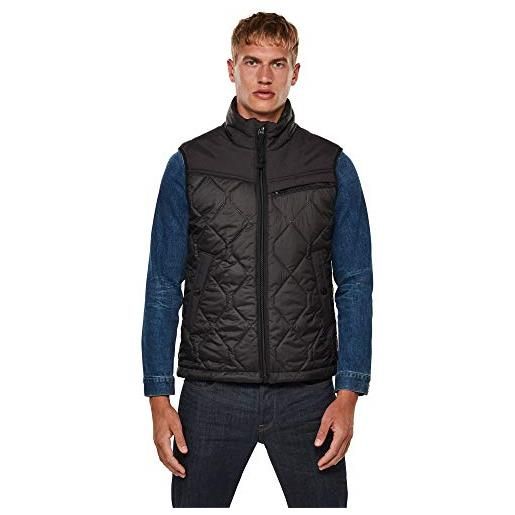 G-STAR RAW men's attacc heatseal quilted vest, nero (dk black d17563-c470-6484), xl