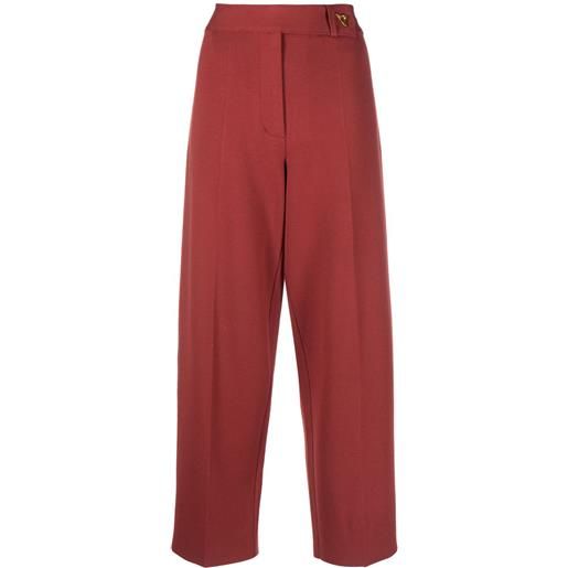 AERON pantaloni madeleine crop - rosso
