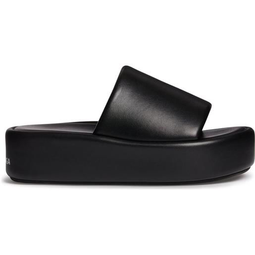 Balenciaga sandali slides rise con plateau - nero