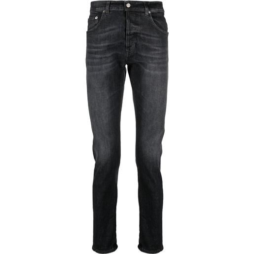 DONDUP jeans skinny con effetto vissuto - nero