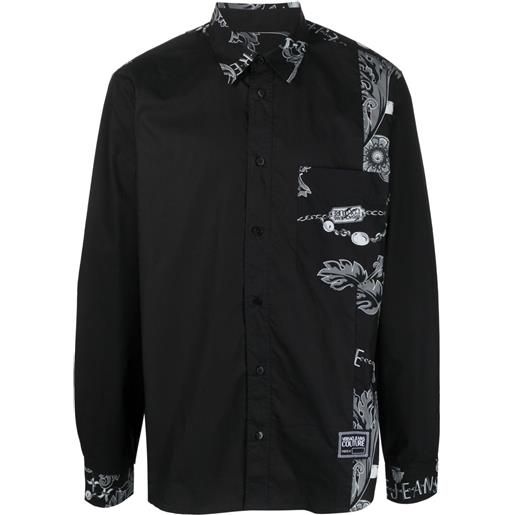 Versace Jeans Couture camicia con stampa paisley - nero