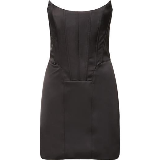 GIUSEPPE DI MORABITO vestito in raso stretch con bustier