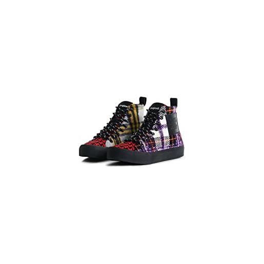 Desigual shoes_beta tartan 9019 tutti fruti, scarpe da ginnastica donna, materiale finitura: , 38 eu
