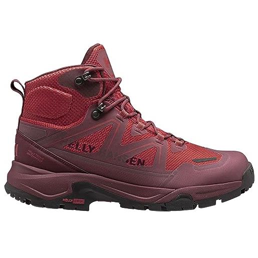 Helly Hansen w cascade mid ht, scarpe e scarpe da trekking donna, hickory papavero rosso, 36 eu