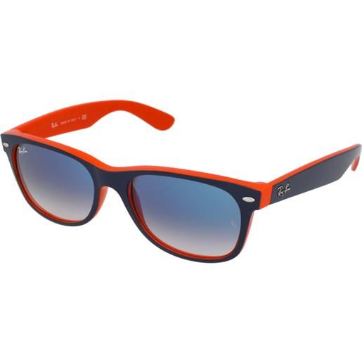 Ray-Ban new wayfarer rb2132 - 789/3f | occhiali da sole graduati o non graduati | prova online | unisex | plastica | quadrati | blu | adrialenti