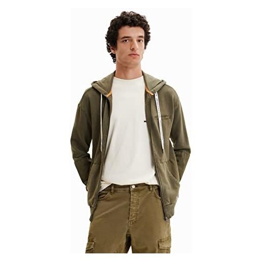 Desigual sweat_niton 4007 london green, verde, s uomo